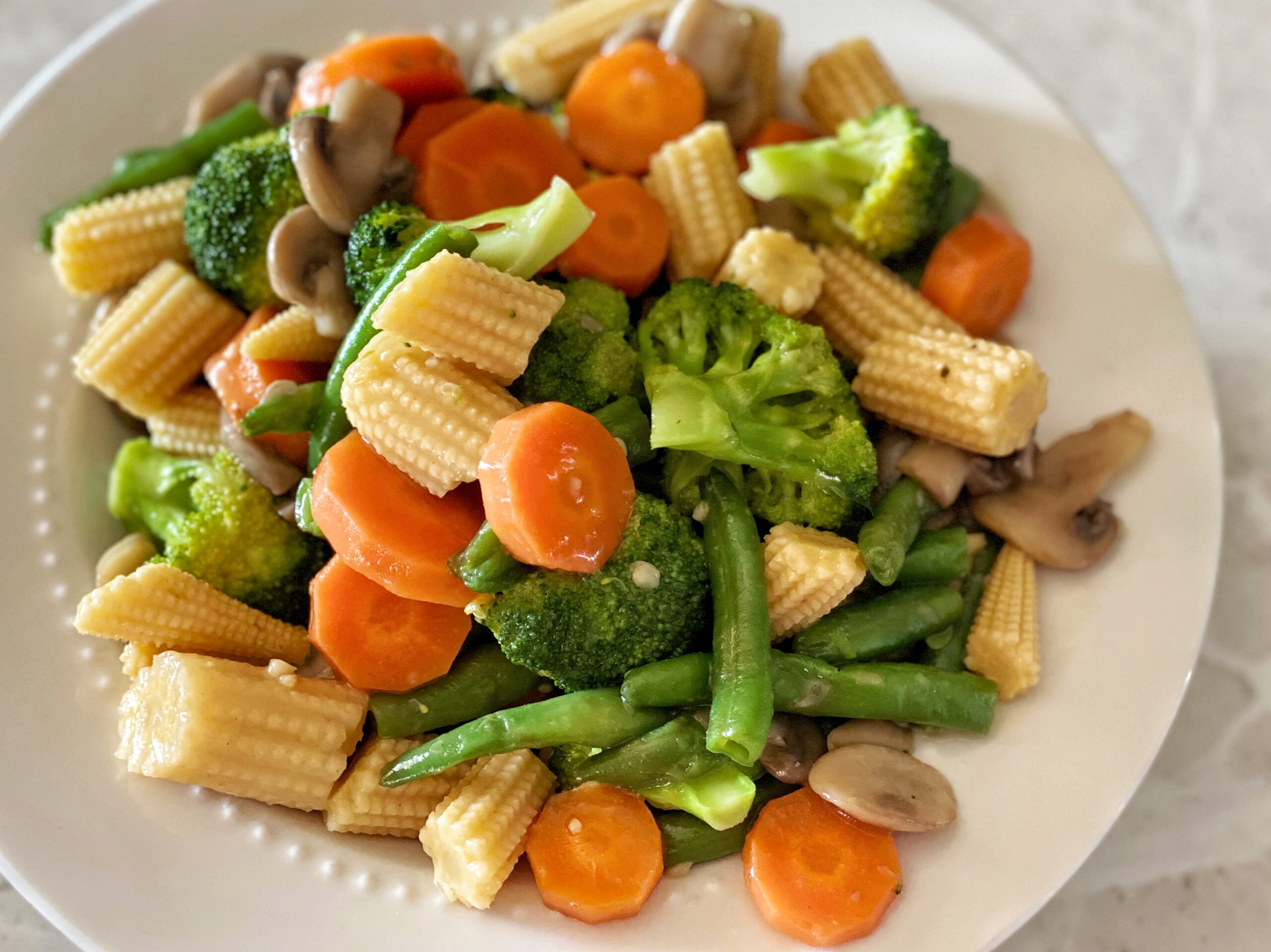 Vegetables in Oriental White Sauce