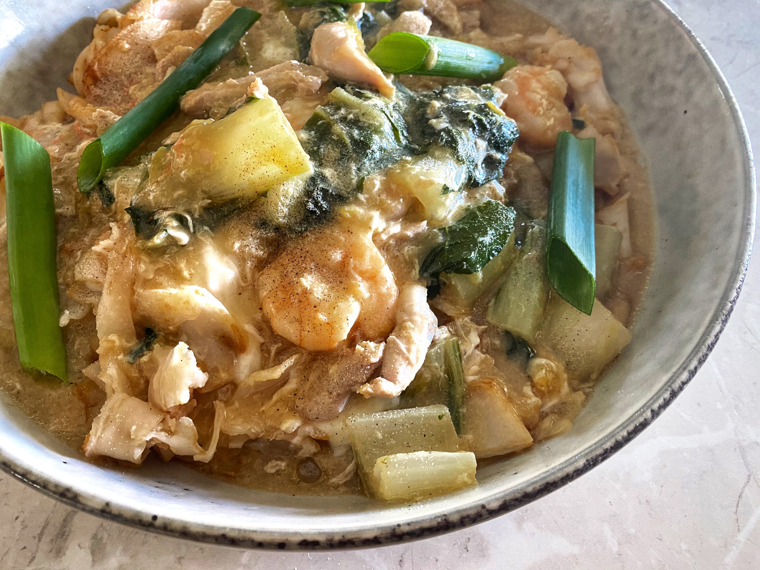 Flat Noodles in Egg Gravy